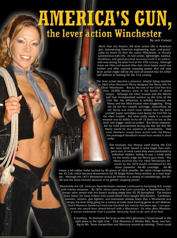 Montana Steele and the Lever action Winchester rifle