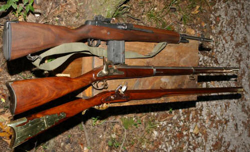 Springfield M-1 A, M-1 Garand and Kentucky rifle
