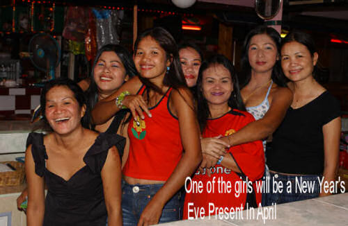 Pattaya Bar girls during Songkran festival
