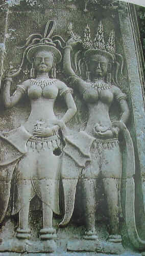 Naked breasts at Angkor Wat