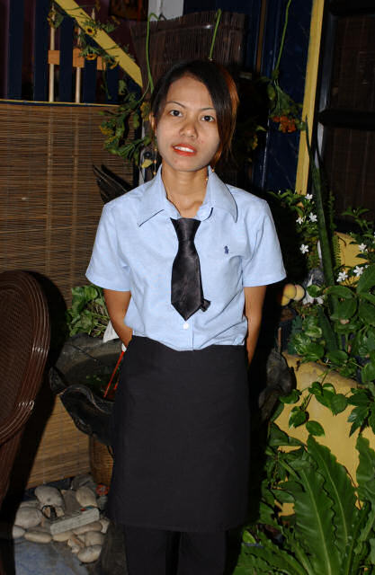 cute waitress at Greg's Kitchen in Pattaya