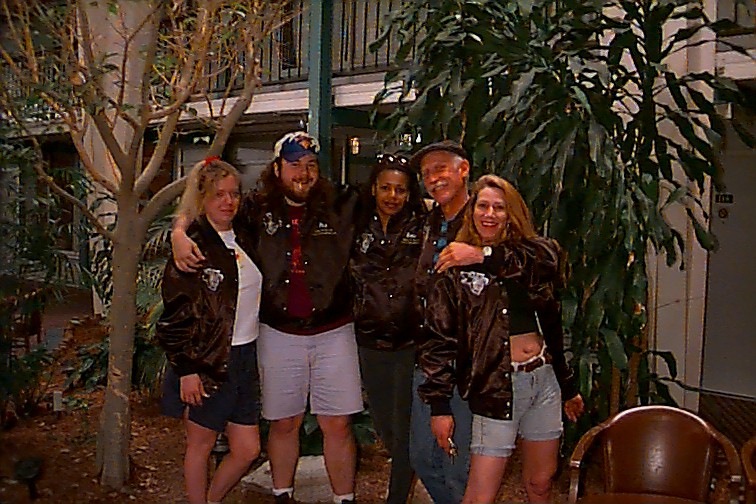Alpha Productions team wearing their jackets