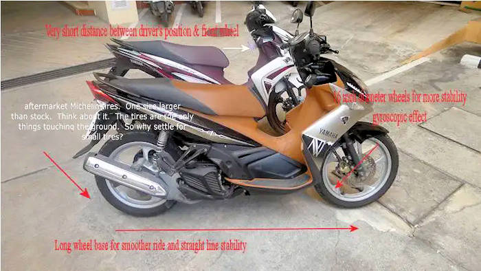 picture: The Yamaha Elegance had lines built for great handling and Looks