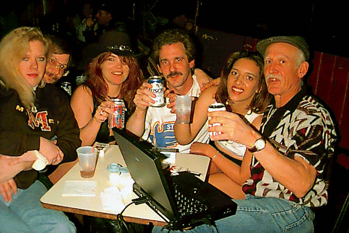 Pciture-from 1997 online in the Lost Angels chatroom with my pals