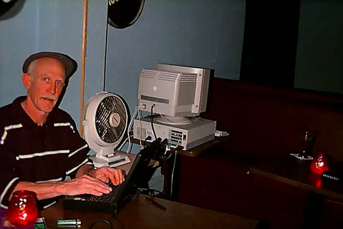 picture:  Jack Corbett at the Chez Paree Strip Club in San Francisco 1996