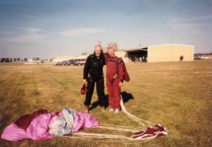 picture:  Jack Corbett skydiving in Illinois