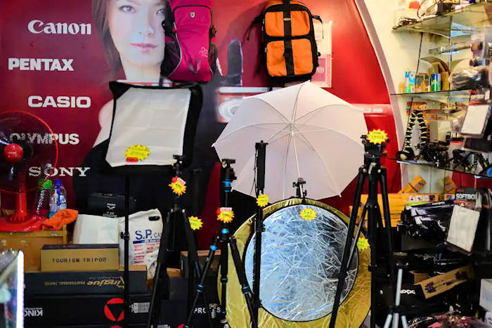 picture:  Shows some high end camera equipment in Pattaya Best Camera shop