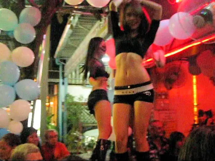 picture:  go go dancers from Bangkok brought into Girl Beer Bar in Pattaya for only one night
