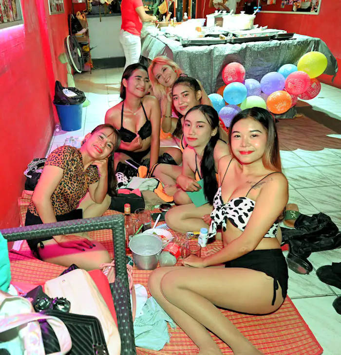 Nikky last birthday,  picture of some of her bar girls