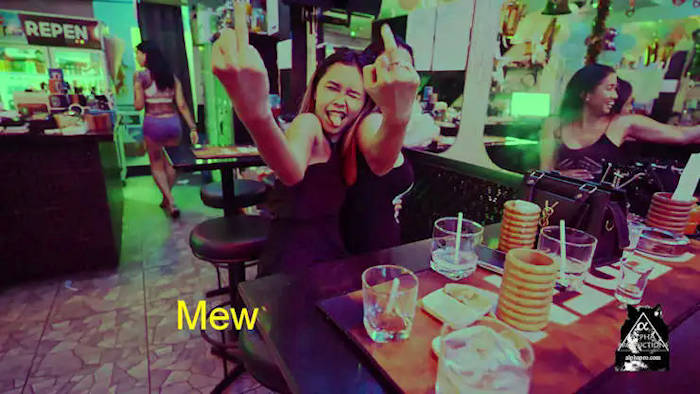 picture of Mew giving Jack Corbett the finger
