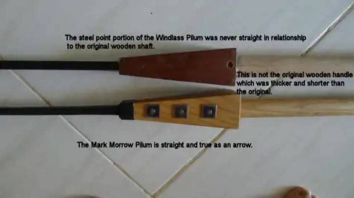 picture shows the exquisite detailing of the Mark Morrow Pilum