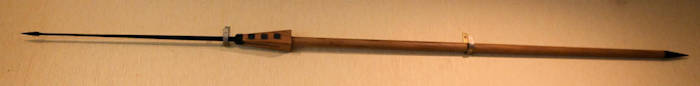 picture of Mark Morrow's pilum hanging on my wall