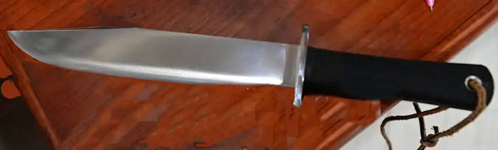 picture:  Cold Steel San Mai Trailmaster bowie knife